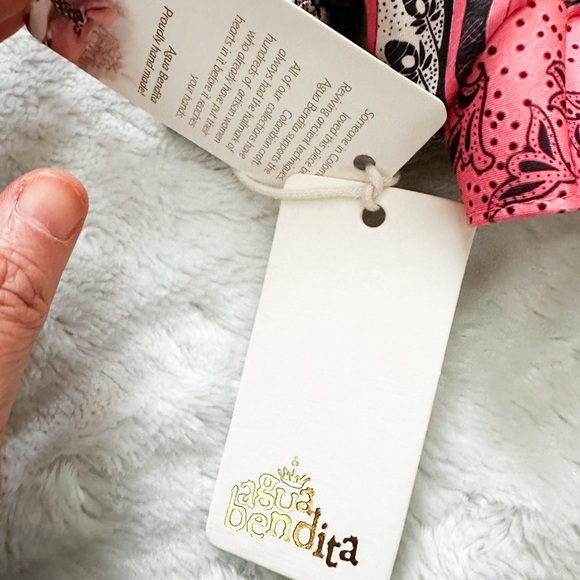 NWT- AGUA BENDITA x Anthropologie Eileen Puff Sleeve Bikini Top - Picture 8 of 12